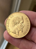 100 Francs Napoléon - 1858 A - Paris  -  Or