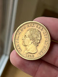 80 Lire - Charles-Felix - 1828 - Ancre - 8961 exemplaires! - Or
