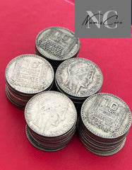Lot de 50 X 10 Francs Turin - 10g - Argent 680/1000 - années et états divers