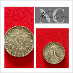 2 Francs Semeuse - 1898  -  ARGENT