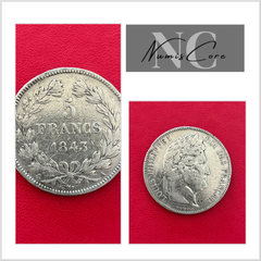 Pièce de 5 Francs en Argent - Ecu Louis-Philippe 1 - 1843 A Paris