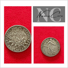 50 Centimes de Franc  Semeuse - 1898  -  ARGENT