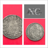 5 Francs - Ecu Louis-Philippe 1 - 1845 W for Lille - Period fake in pewter
