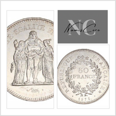 lot de belles monnaies - piece argent de 50 francs - french coin silver