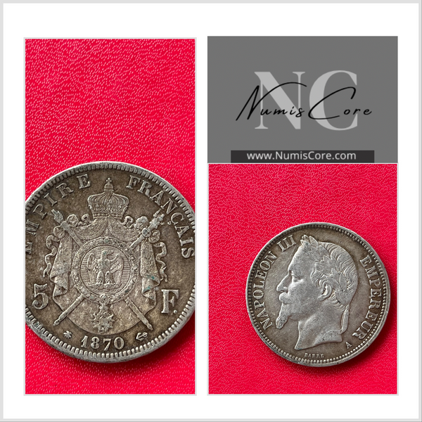 5 Francs Napoleon - 1870 A Paris - Argent
